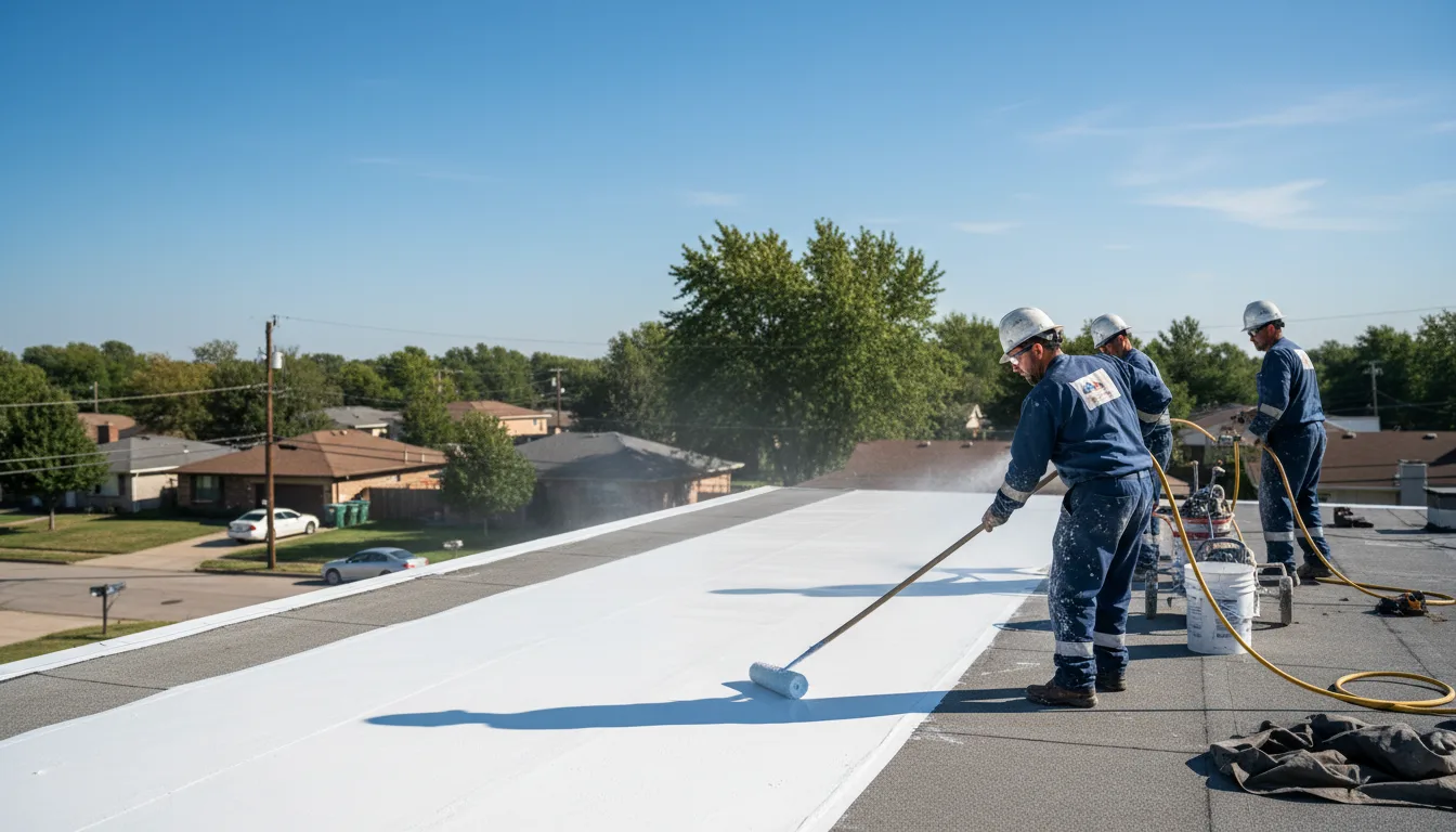 Commercial roof coating in Brookston, TX near me